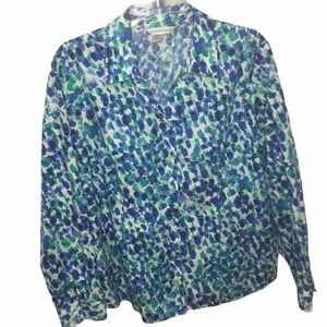 Christopher & banks Watercolor design Blouse